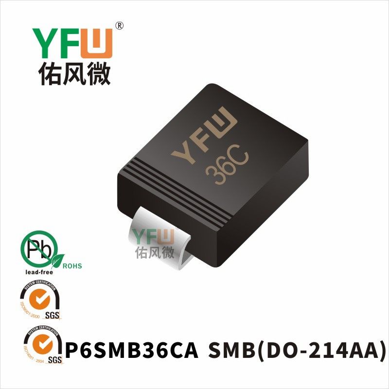 P6SMB36CA SMB(DO-214AA)_Marking:36C_Transient Voltage Suppressor_YFW brand